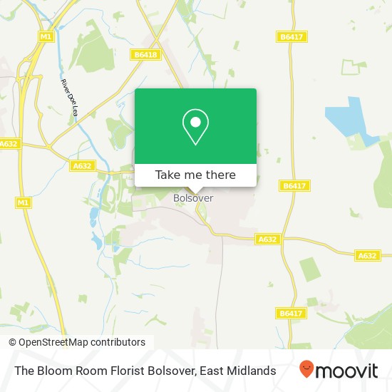 The Bloom Room Florist Bolsover map