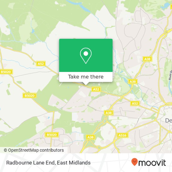 Radbourne Lane End map