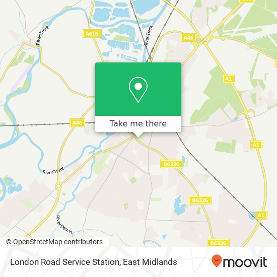 London Road Service Station map