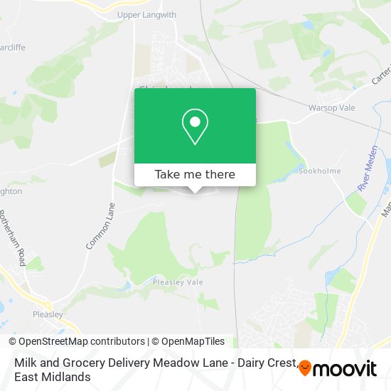 Milk and Grocery Delivery Meadow Lane - Dairy Crest map