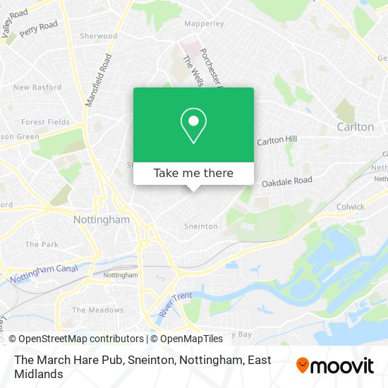 The March Hare Pub, Sneinton, Nottingham map