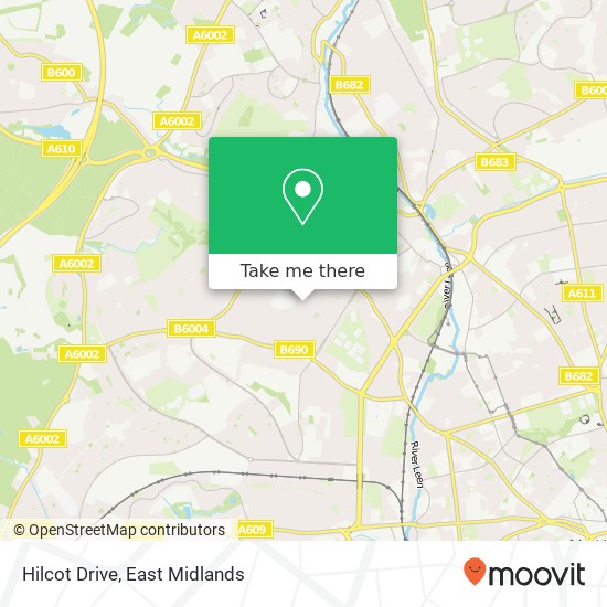Hilcot Drive map