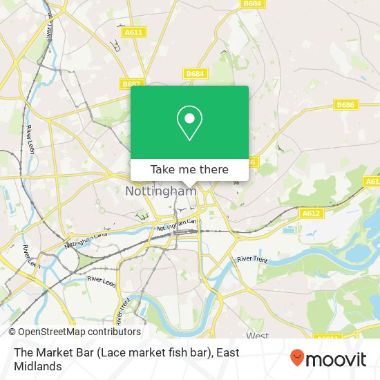 The Market Bar (Lace market fish bar) map