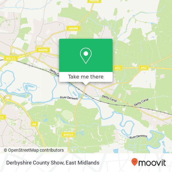 Derbyshire County Show map