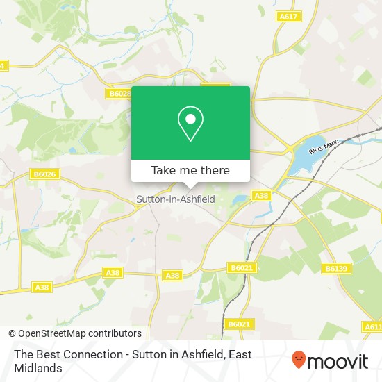 The Best Connection - Sutton in Ashfield map