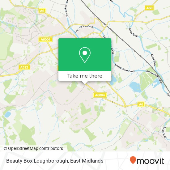 Beauty Box Loughborough map