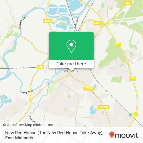New Red House (The New Red House Take-Away) map