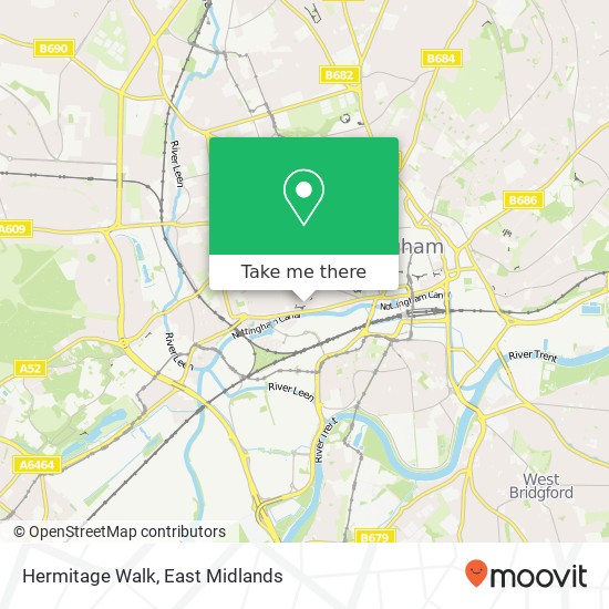 Hermitage Walk map