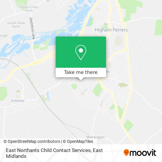 East Northants Child Contact Services map