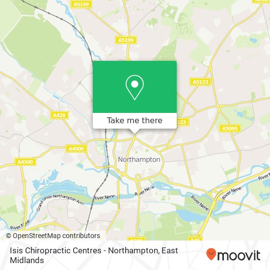 Isis Chiropractic Centres - Northampton map
