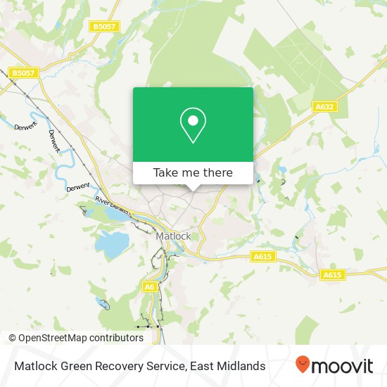 Matlock Green Recovery Service map