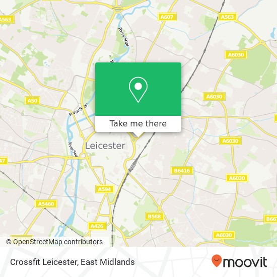 Crossfit Leicester map