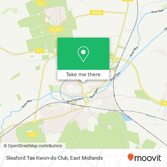 Sleaford Tae Kwon-do Club map