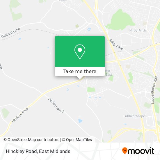 Hinckley Road map