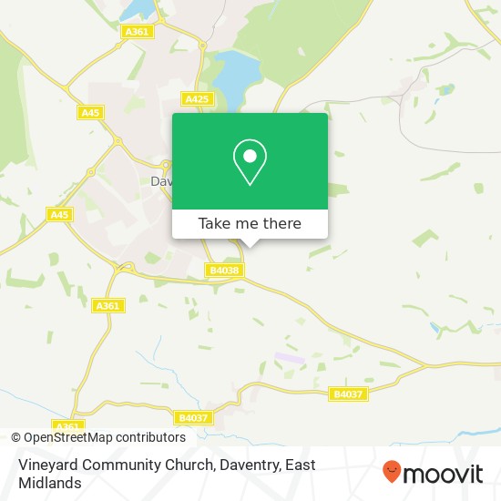 Vineyard Community Church, Daventry map