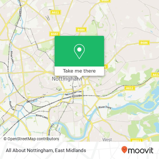 All About Nottingham map