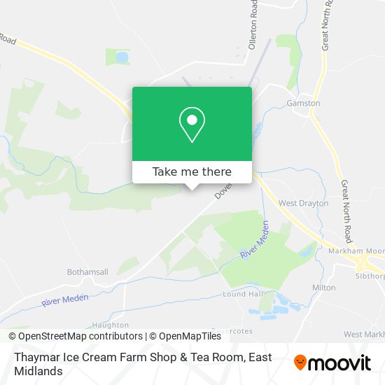 Thaymar Ice Cream Farm Shop & Tea Room map