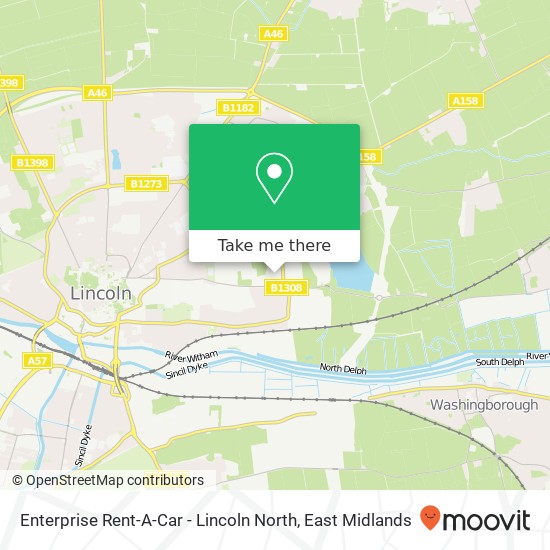 Enterprise Rent-A-Car - Lincoln North map