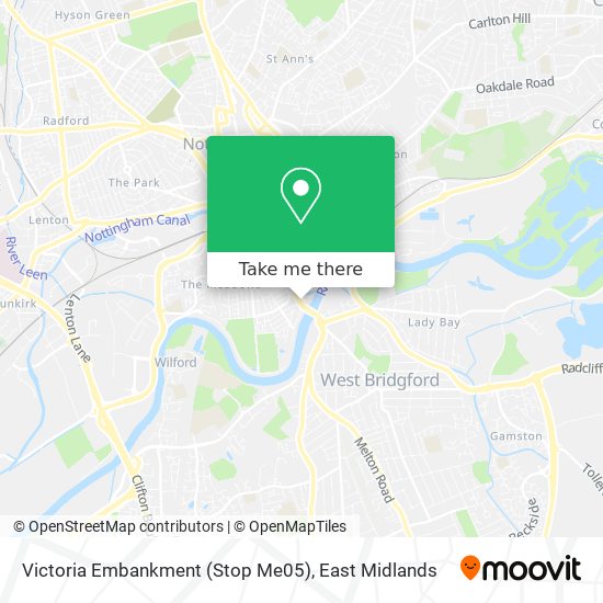 Victoria Embankment (Stop Me05) map