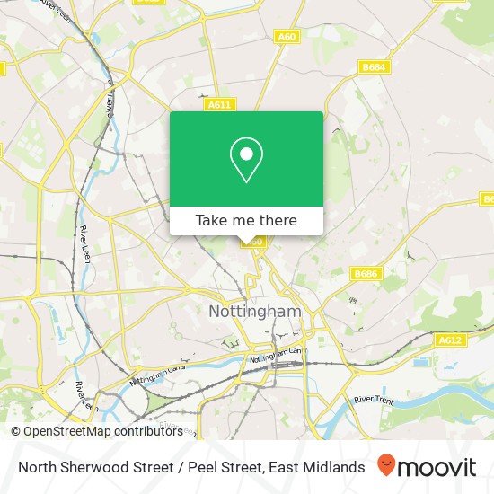 North Sherwood Street / Peel Street map