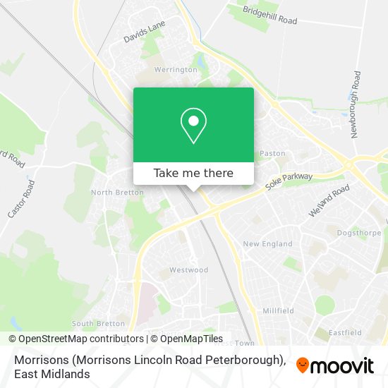 Morrisons (Morrisons Lincoln Road Peterborough) map