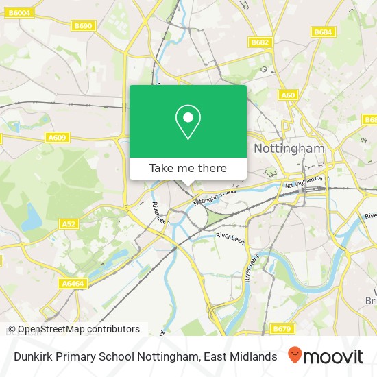 Dunkirk Primary School Nottingham map