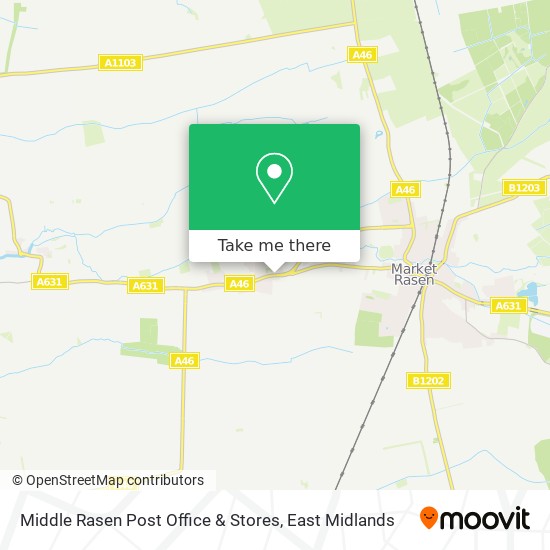 Middle Rasen Post Office & Stores map