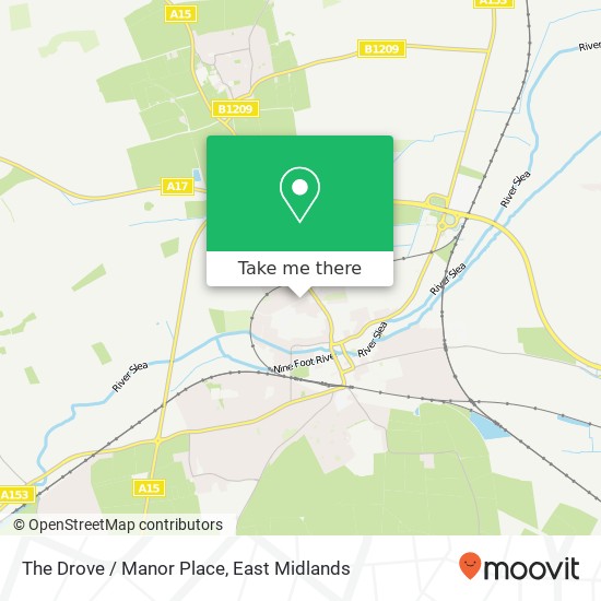 The Drove / Manor Place map