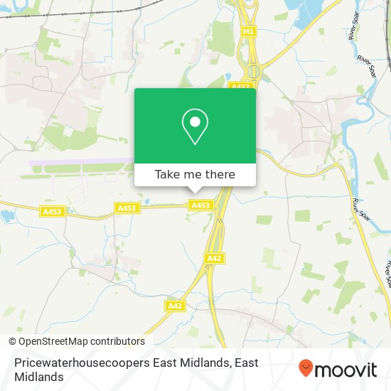 Pricewaterhousecoopers East Midlands map