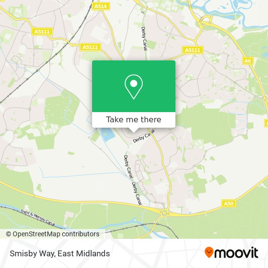 Smisby Way map