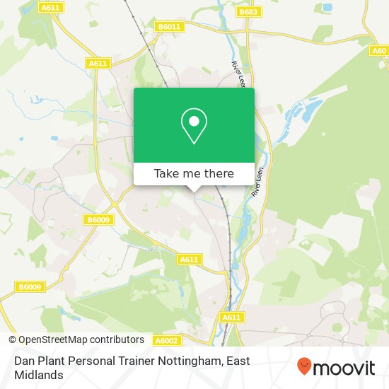 Dan Plant Personal Trainer Nottingham map