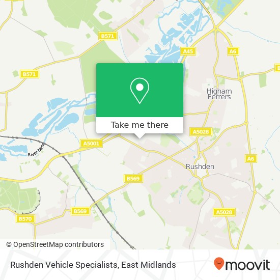 Rushden Vehicle Specialists map
