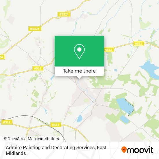 Admire Painting and Decorating Services map