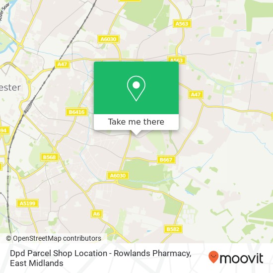 Dpd Parcel Shop Location - Rowlands Pharmacy map