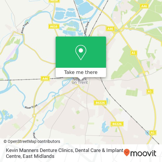 Kevin Manners Denture Clinics, Dental Care & Implant Centre map