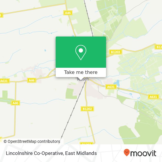 Lincolnshire Co-Operative map