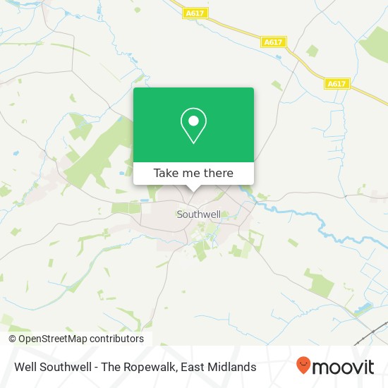 Well Southwell - The Ropewalk map