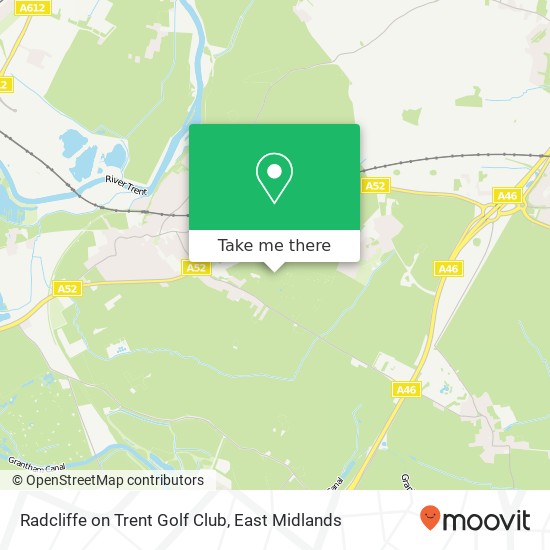 Radcliffe on Trent Golf Club map