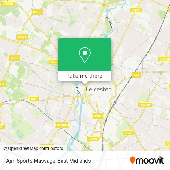 Ajm Sports Massage map