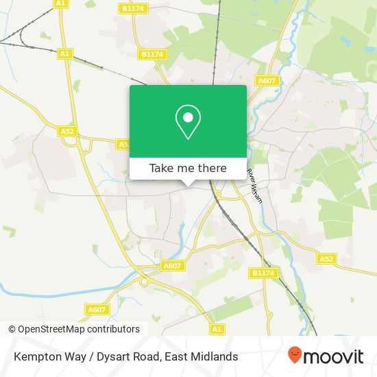 Kempton Way / Dysart Road map