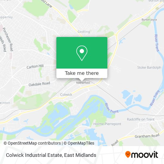 Colwick Industrial Estate map