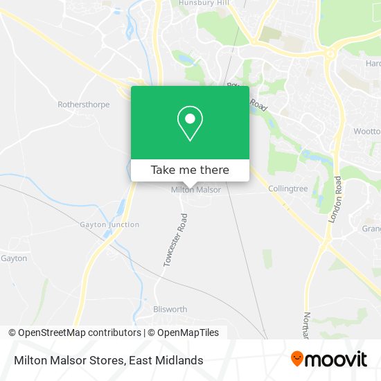 Milton Malsor Stores map