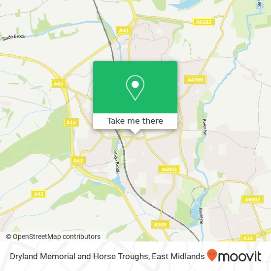 Dryland Memorial and Horse Troughs map