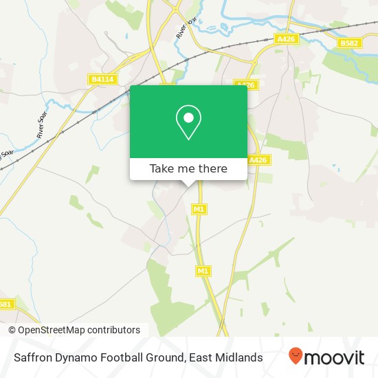 Saffron Dynamo Football Ground map