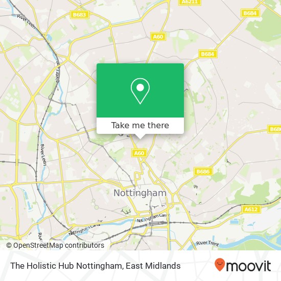 The Holistic Hub Nottingham map