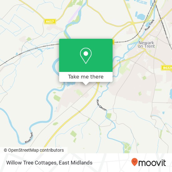 Willow Tree Cottages map