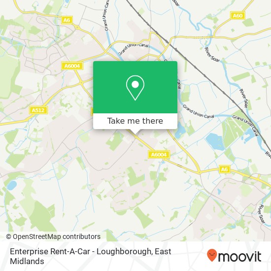 Enterprise Rent-A-Car - Loughborough map