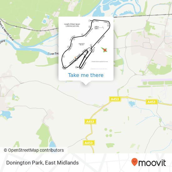 Donington Park map