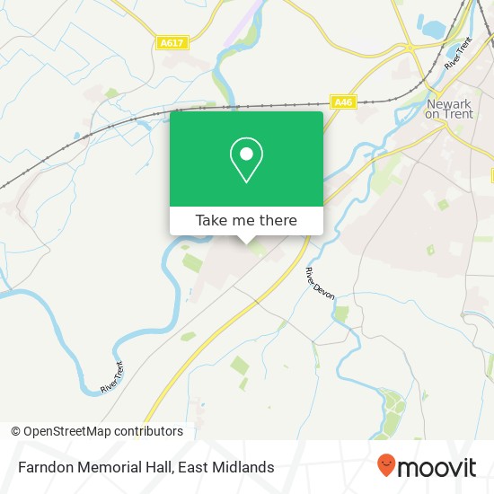 Farndon Memorial Hall map