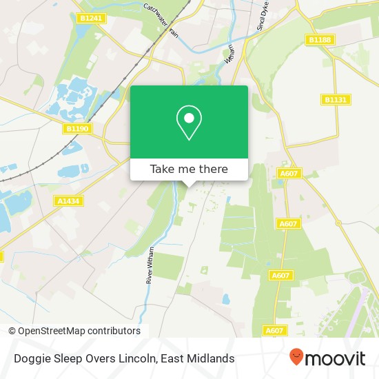 Doggie Sleep Overs Lincoln map